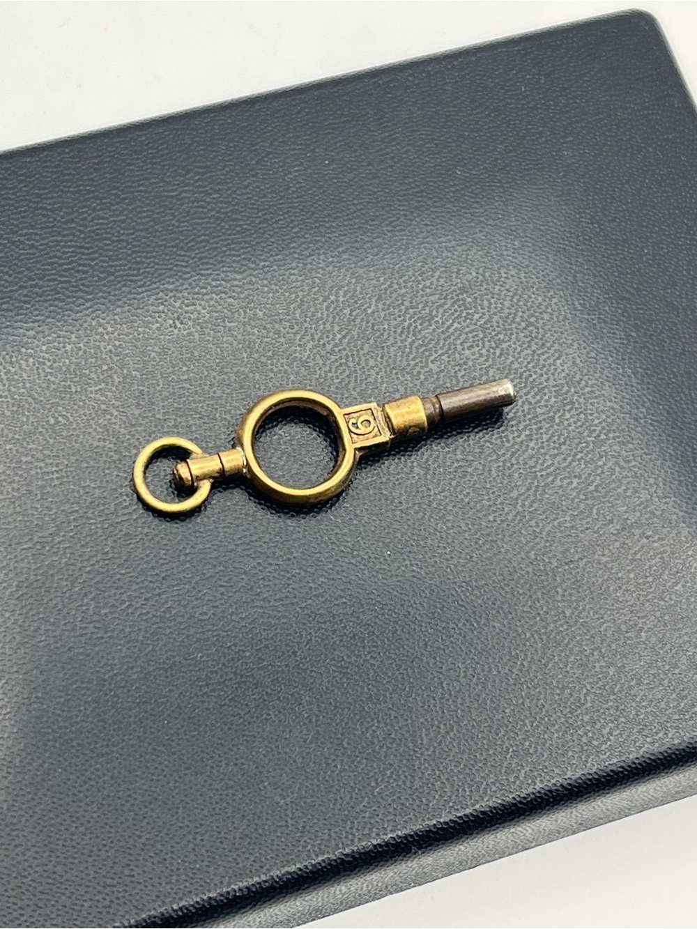 Victorian gold & silver tone size 6 vintage pocket watch winding key antique - Picture 9 of 14